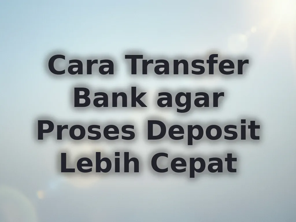 Cara Transfer Bank agar Proses Deposit Lebih Cepat