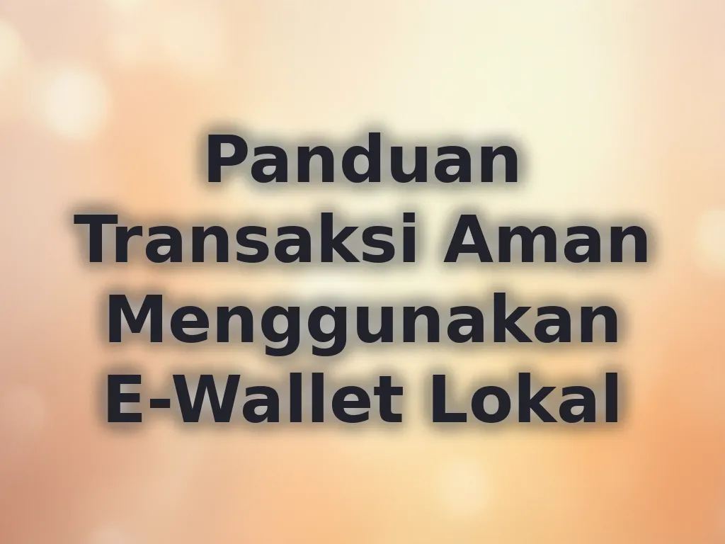 Panduan Transaksi Aman Menggunakan E-Wallet Lokal